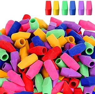 Fainne 1000 Pcs Pencil Top Eraser Cap Bulk, No Latex Pencil Tops Erasers Pencil Eraser Toppers Erasers Assorted Color Cap Erasers for Kids School Supplies Teachers Art Drawing (Bright Color)