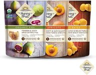 Sunny Fruit Organic Dried Fruit Assortment - Dates, Figs & Apricots Variety, 3 Bags (15 Individual Portion Packs) | ORGANIC, NON-GMO, VEGAN, HALAL, KOSHER, NO PRESERVATIVES, NO SUGAR ADDED