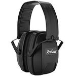 ProCase Ear Defenders Adults [Ultra Comfort Series], Foldable Adjustable Noise Cancelling Headphones Safety Earmuffs Hearing Protection Shooting Ear Defenders Autism for Hunting Construction -Black