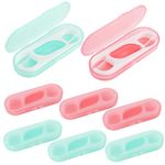 Amabro Portable Floss Picks Case, 6 Travel Floss Sticks Box with 60 Pcs Small Dental Flosser Picks Holder Toothpicks Dispenser for Home Travel Cleaning Teeth Oral Care Handy Tool Teeth Cleaning