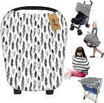 iZiv Ultrasoft 4-in-1 Multi-use Baby Stretchy Cover Car Seat Canopy/Nursing Cover/Shopping Cart Cover/Infinity Scarf for Baby (Color-4)