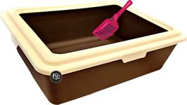 The Pets Company Cat Litter Box Tray with Free Scooper Super Build Quality for All Adult Cats - Extra Large (58 x 46 x 19 Cms) (Color May Vary)