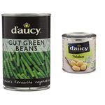 D'aucy Fine Cut Green Beans 400 g (Pack of 12) & D'Aucy Potatoes 400g (Pack of 12)