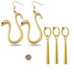 Zaky Zoro Earrings Anime A Piece Empress Earrings Boa Hancock Costume Cosplay Accessoires Charming Women's Snake Earrings with Luffy Character Stickers 12 pcs, Metal, No Gemstone