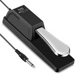 Donner DSP-003 Sustain Pedal, Universal Keyboard Piano Pedal for Digital Piano/MIDI Keyboard/Electronic Piano/Synthesizer, With Polarity Switch, 1/4"(6.35 mm) Jack, 63'' (1.6m) Cable, Straight