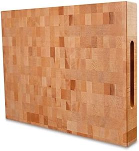 CONSDAN End Grain Cutting Board, USA Grown Hardwood, 20 x 15 Butcher Block Hard Maple with Invisible Inner Handle, Prefinished with Food-Grade Oil, Suitable for Kitchen End Grain, 2-1/4" Thick