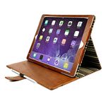 Alston Craig Vintage Genuine Leather Slim-Stand Case Cover for New Ipad 10.2 (2019/2021) / iPad Air 2019 / iPad Pro 10.5 (2017) - Brown