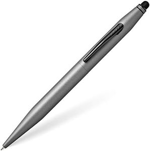 Cross Tech2 Ballpoint Pen with Stylus, Titanium Grey, 1 Count (Pack of 1)