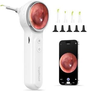 ScopeAround Digital Otoscope with 1.85 in IPS Screen, 1080p FHD Smart Visual Ear Camera, Ear Scope with Gyroscope, Wireless Otoscope with 6 LED Lights, Compatible with Android/iPhone