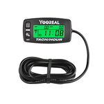 Yooreal Digital Tach/Hour Meter Tachometer Maintenance Timer,RPM Alert,Replaceable Battery for Lawn Tractor Generator Mini Bike Chainsaw ATV Outboard Motor Snowmobile