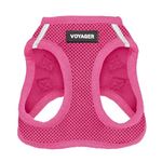 Voyager Step-in Air Dog Harness - All Weather Mesh, Reflective, No Pull Harness for Small, Medium Dogs, Cats - Secure with Hook & Loop Fastener, Buckle, Double D-Rings - Fuchsia, S