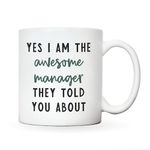 Funny gifts for work colleague gifts for women or men, funny mugs for women, novelty mug silly gifts, work bestie gifts, funny leaving gifts (Awesome Manager)