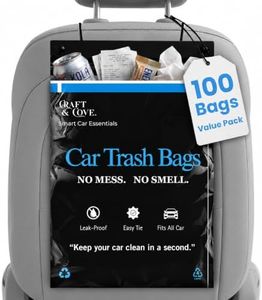 Car Trash Bags, Disposable Hanging & Stick-On Garbage Bags for Cars, SUV