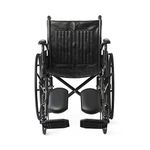 Guardian K1 Wheelchair, 18" vinyl wheelchair with swing-back length arms and elevating leg rests