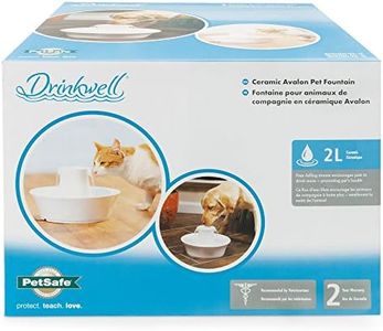 PetSafe Drinkwell Ceramic Avalon Pet Fountain, 2 Litre, Automatic Drinking Fountain for Cats and Dogs