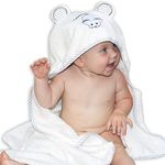 Organic Bamboo Hooded Baby Towel by Liname - Ultra Soft, Thick & Extra Absorbent - Extra Large Bath Towel for Infants & Toddlers - Keeps Your Baby Warm & Cosy (Mouse)