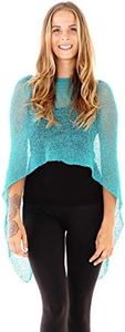 SHU-SHI Womens Sheer Poncho Casual Summer Shrug Bolero Lightweight Knit Tosca