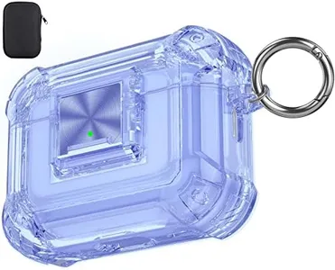 Valkit Compatible Airpods Pro 2/1 Case Clear with Lock, Soft TPU AirPod Pro Case Shockproof Protective Cover with Keychain iPods Pro Skin for Airpods Pro 2nd/1st Generation Case for Women