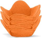 House and Hash - Bowl Holder Warmers to Keep Food Warm and Your Hands Cool, Made of Microfiber Heat Resistant Fabric for Safe Grabs, Microwavable Bowl Holders, Set of 4 Orange…