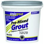 Custom BLDG PRODUCTS PMG381QT Quart BRTWHT PreMixGrout, Bright White