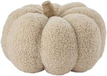 Mud Pie Shearling Pumpkin, Large Table Sitters