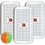 Wisesorb 40 Gram Pack of 3 Silica Gel Canister, Gun Safe Dehumidifiers (Orange to Green), Reusable Desiccant Moisture Absorber for Car, Closet