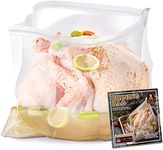 Brining Bag, 26"×22", 2 Pack, Extra Large Turkey Brine Bag with 2 Strings and 2 Larger Clips, Thickened materials, Double Track Zippers Brine Bags, Brining Bags for Turkey, Ham, Beef, Marinade