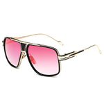 Gobiger Aviator Sunglasses for Men Retro Fashion Goggle Alloy Frame shades (Gold&gradients Pink)