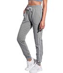 SPECIALMAGIC Slim Fit Women's Joggers Ladies Jogging Bottoms Drawstring Sweatpants Tracksuit Bottoms with Pockets Women's Activewear Trousers Track Pants Casual Loungewear (Heather Grey, M)