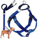 2 Hounds Design Freedom No Pull Dog Harness | Adjustable Gentle Comfortable Control for Easy Dog Walking |for Small Medium and Large Dogs | Made in USA | Leash Included | 1" MD Royal Blue