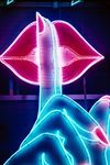 Ssshhhh Be Quiet Finger on Lips Neon Light Photo Art Print Poster 30x46 cm inch