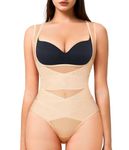 Nebility Women Thong Shapewear for Tummy Control Open Bust Body Shaper Compression Fajas Waist Trainer Corset