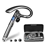 Alinch Bluetooth Headset V5.3 Bluetooth Headphones Bluetooth Earpiece with Microphone ENC Noise Cancelling Wireless Headset with Long Battery Display Charging Case for iPhone/Android