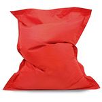 Bean Bag Bazaar Giant 4-Way Floor Cushion - Red, 180cm x 140cm - Water Resistant Outdoor BeanBag