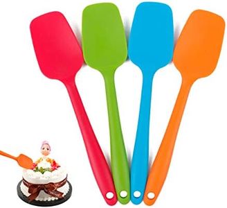 Delidge Food Grade Silicone Spatula Set Heat Resistant Small Rubber Spatulas,4 piece Silicone Spoonula Spatula Non-stick Baking Curved Spatulas Multicolor(21.7cm/8.56inch)