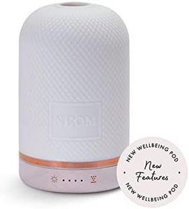 NEOM – Wellbeing Pod | Premium Ultrasonic Essential Oil Diffuser | Ceramic Cover, LED Light & Timer | Aromatherapy Diffuser | Home Fragrance | Gift