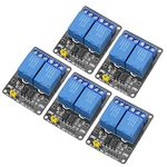 WMYCONGCONG 5 PCS 12V 2 Channel Relay Module Optocoupler Low Level Trigger Expansion Board for Arduino Boards (12V 2 Channel)