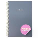 Kunitsa Co. Fitness Journal for Women. Track Workouts, Meals, and Weight Loss. Undated, Fits 120 Workouts (Dusty Blue, 6 x 8.5 in)