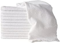 10 x 100g White SSS 100% Cotton Hand Towels Salon/Barber/Beauty/Gym/Hotel 35x75cm