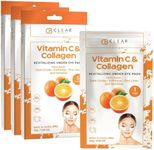 Clear Beauty Vitamin C & Collagen Under Eye Patches 3 Pack - Dermatologist Tested, Reduces Dark Circles, Anti-Aging, Natural Ingredients, Cruelty-Free Korean Skincare, All Skin Types - 3 Pairs