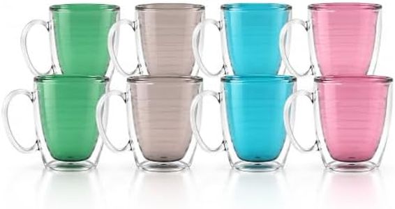 Tervis Clear & Colorful Tabletop - Bayou Colors Mug Collection of 8 | Made in USA, Double-wall Insulated, Coffee & Matcha Stays Hot, Shatterproof, BPA-Free, Dishwasher Safe, Gifts under $150