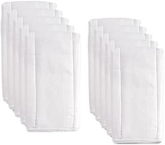 Cotton Prefold Cloth Diapers -Fasoar 6 Ply Baby Washable Cloth Diaper Covers for Babies to Toddlers Multi-Use (19.5''-14'', Count, 10)