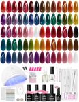 Beetles Gel Nail Polish Kit with U V Light 69PCS 35 Colors Gel Nail Set