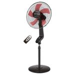 DIVYA WindPro 16 Inch Pedestal Fan with Remote | 60W | High Performance Oscillating Fan | LED Display | Touch Control | Wide Angle Air Delivery | Red