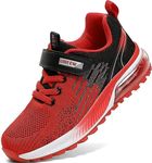 UBFEN Kids Tennis Shoes Boys Girls Sneakers for Running - Athletic, Walking, Gym Sports - Lightweight, Breathable Comfortable D Red