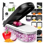 Fullstar (Core Series) Vegetable Chopper & Mandoline Slicer - 10 Stainless Steel Blades - Julienne Cutter, Grater & Coarse Shredder - Dishwasher Safe, BPA-Free (Core 10-in-1, White)