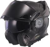 LS2 FF901 Advant X Carbon Black Modular 180° Flip Front Dual Visor Full Face Motorbike Helmet Sport. ECE 22.06 Certified. Complete With Pinlock and Luxury Camo Backpack Style Carry Bag - XXL (63-64cm)