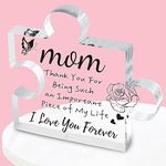 Gifts for Mom Puzzle Acrylic Plaque Ornaments Mom,Gifts from Daughter Son Kids Mother Presents Christmas Birthday Gifts for Mom Mothers Day Valentines Day Gift Ideas for Mom,2.75x3.34x0.39Inch