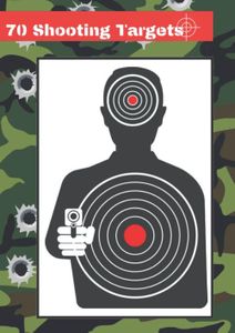 70 Shooting Targets: 8.27" x 11.69" | Silhouette black | firearms, airsoft, BB, rifles, pellet guns , archery |