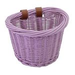 KINGWILLOW Bike Basket, Little Box Made by Willow for Bicycle, Arts and Crafts. (Purple)